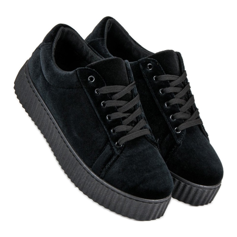 McKey Creepers-Sneaker aus Velours schwarz 1
