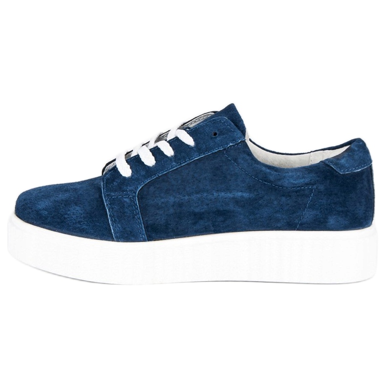 Filippo Creepers Sneakers aus Leder blau 1