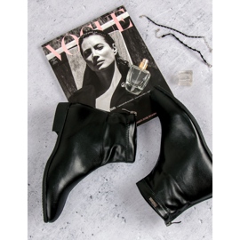 Schwarze Stiefeletten mit Reißverschluss 1