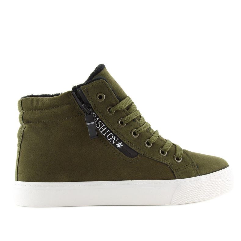 Grüne knöchelhohe Sneakers W-3072 1