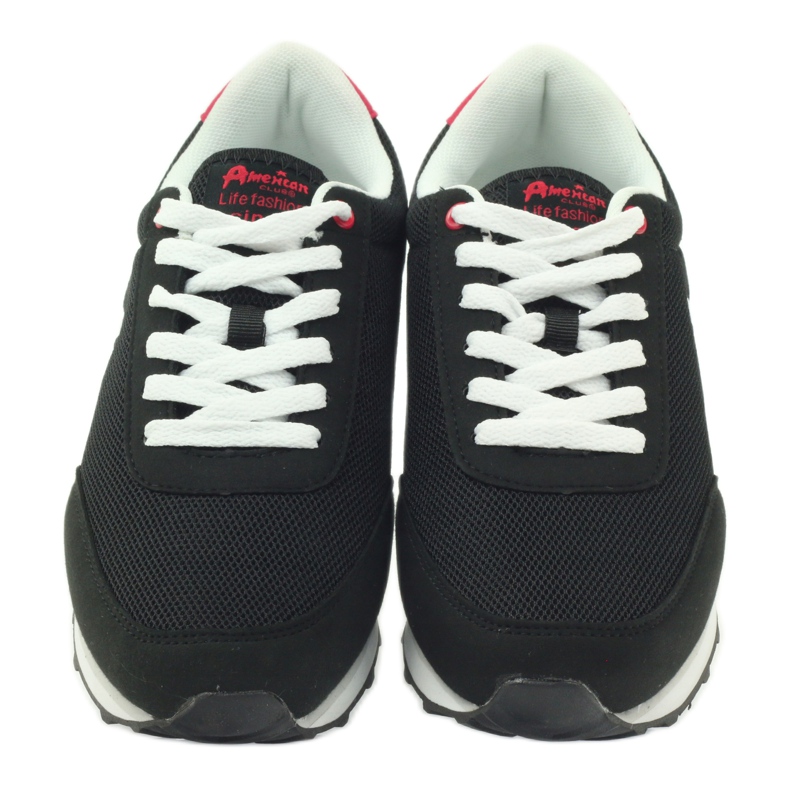 American Club American ADI Sportschuhe für Damen 1756 schwarz rot 4