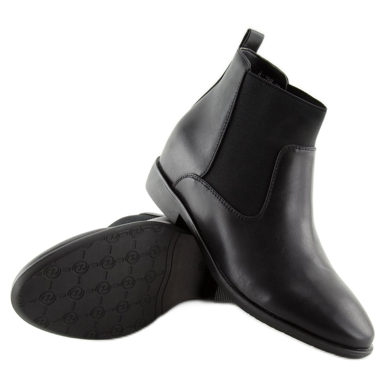 Schwarze Chelsea-Stiefel A-188 Schwarz 2
