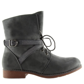 Grau Graue Stiefel für Damen W305 grau 2