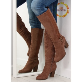 Braune High Heels 103-GG khaki 1