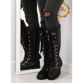 Schwarze Schnürboots NC281 schwarz 1
