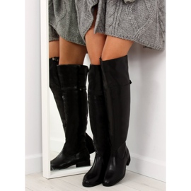 Overknee-Stiefel schwarz A-22 Schwarz 1