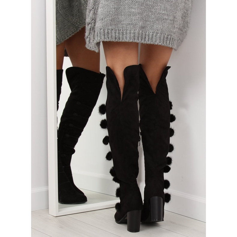 Schwarze Musketierstiefel FC-H115 Schwarz 2