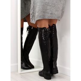 Schwarz A-12 Schwarze Musketierstiefel 1