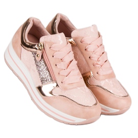 Kayla Sneakers mit einem Band gebunden rosa 1