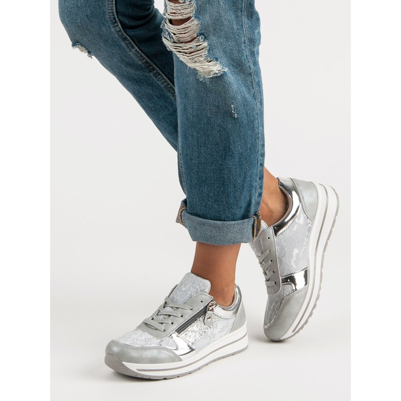 Kayla Stylische Damen Sneaker grau 1