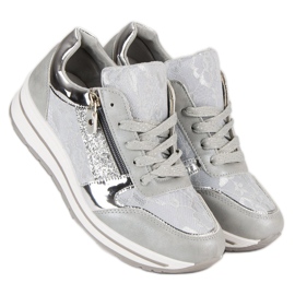 Kayla Stylische Damen Sneaker grau 2