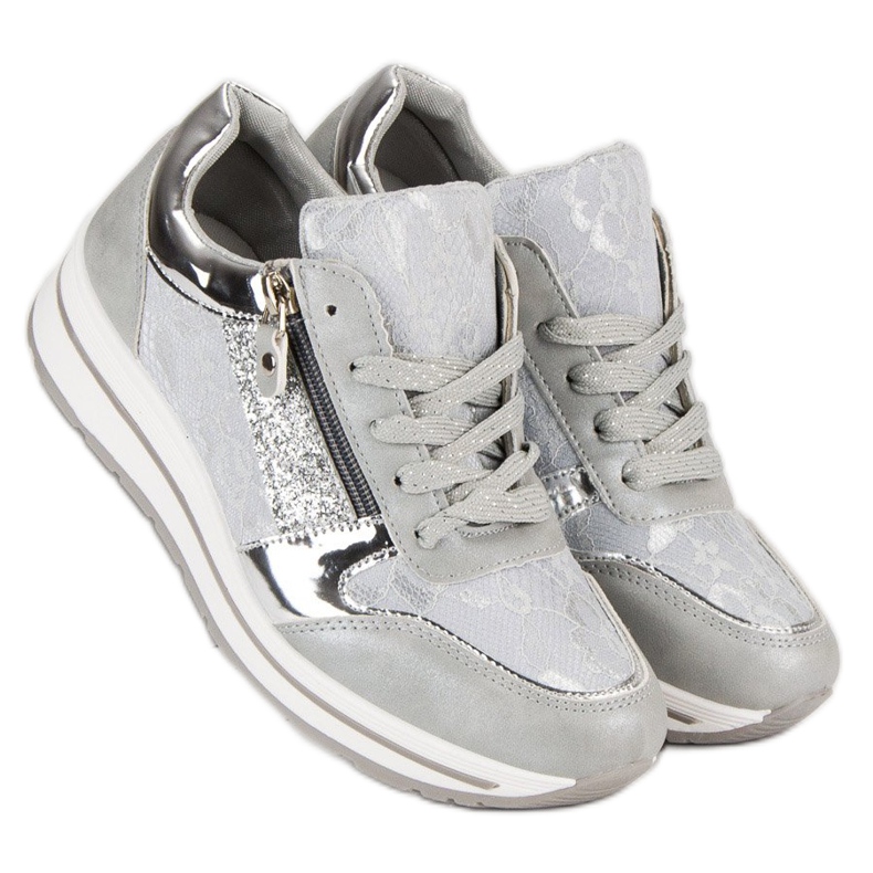Kayla Stylische Damen Sneaker grau 2