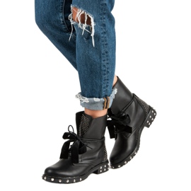 Lucky Shoes Rock Boots Arbeit schwarz 2