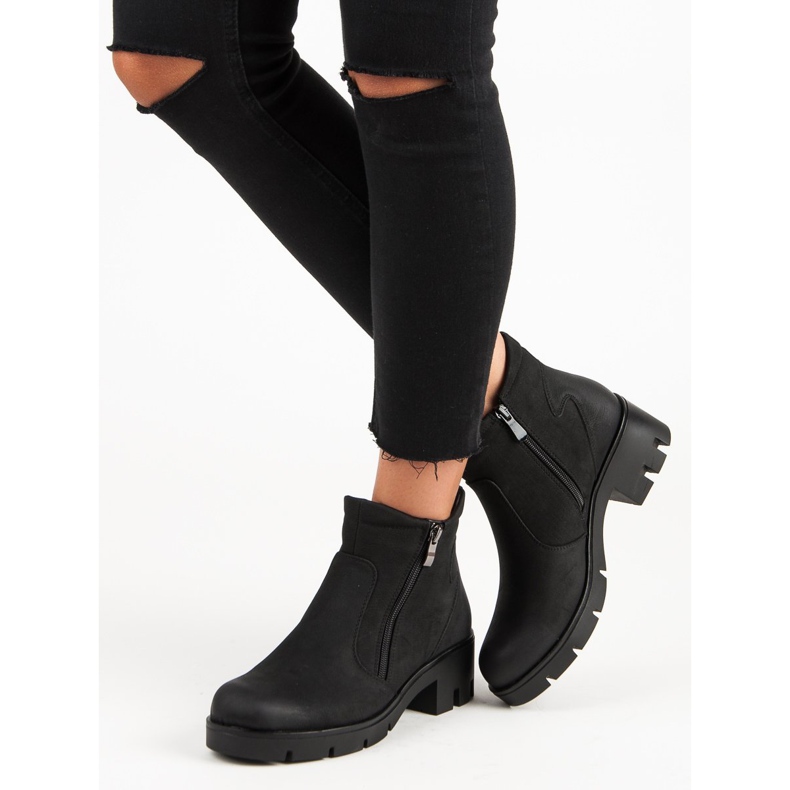 Schwarze VINCEZA Stiefel 2