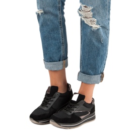 Modische Sportschuhe schwarz 1