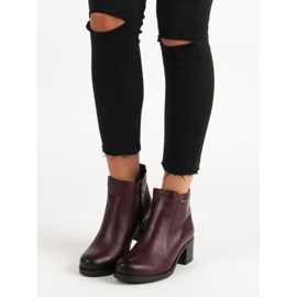 Bordeauxrote Vinceza-Stiefeletten mit hohem Absatz 1