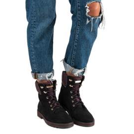 Lucky Shoes Arbeiter aus schwarzem Wildleder 1