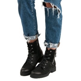 Schwarze stylische VINCEZA Workers 1