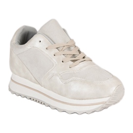 Marquiz Modische Sneaker auf der Plattform grau 1