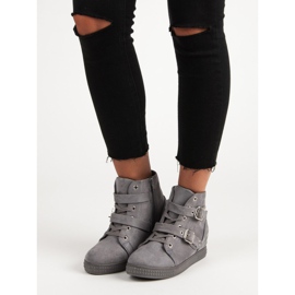 Super Me Graue Sneakers mit Schleifen 1