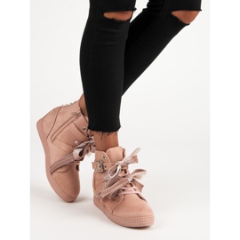 Super Me Rosa Sneaker mit Schleifen 1