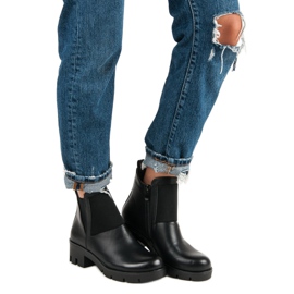 Schwarze Stiefeletten aus Vinceza mit hohem Absatz 1