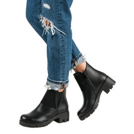 Schwarze Stiefeletten aus Vinceza mit hohem Absatz 2