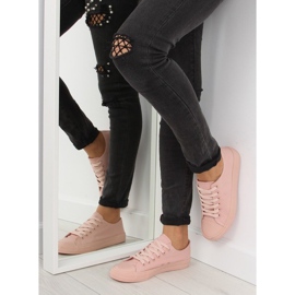 Damen Sneaker einfarbig puderrosa NB176 Orangepink 1