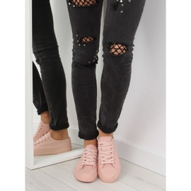 Damen Sneaker einfarbig puderrosa NB176 Orangepink 2