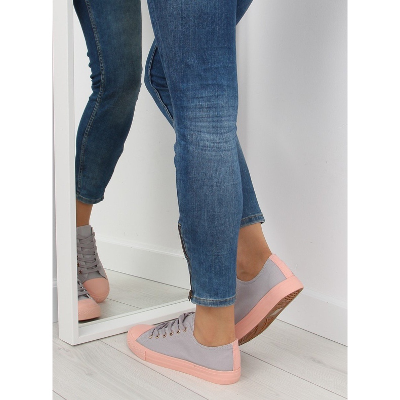 Damen-Sneaker in Grau und Pink BL97P GRAU / PINK rosa 1