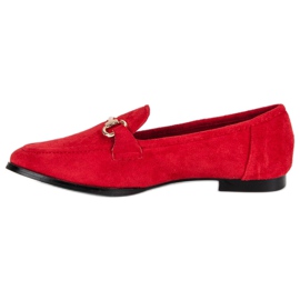 Slipper aus Wildleder rot 1