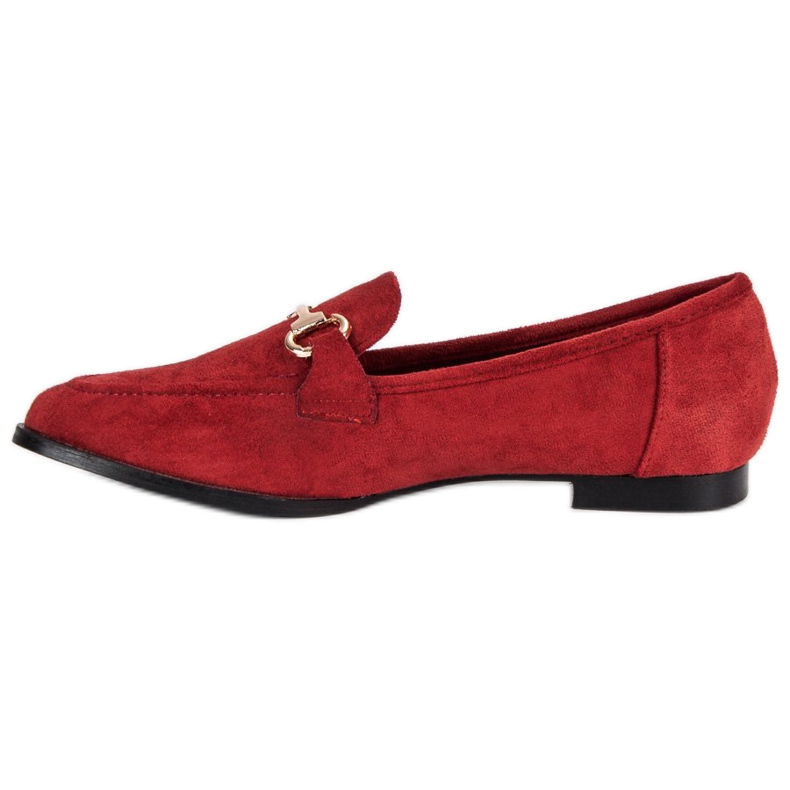 Slipper aus Wildleder rot 1