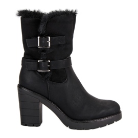 Warme Stiefel auf der Post schwarz 1