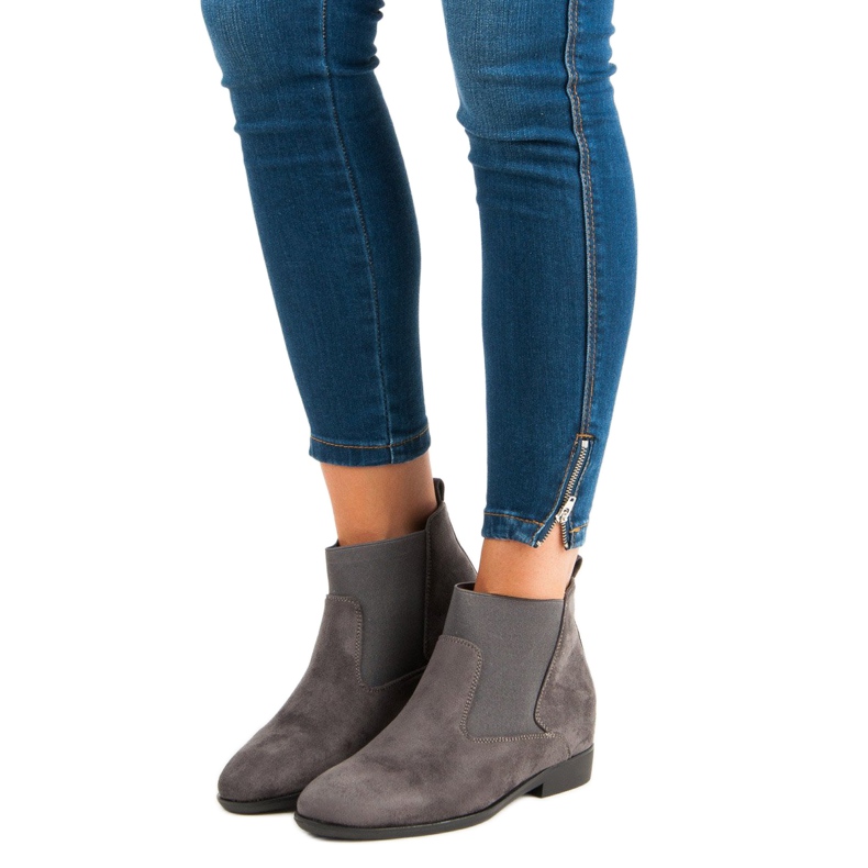 Lucky Shoes Modische Jodhpurstiefel grau 2