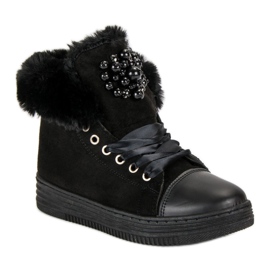 Warme Turnschuhe schwarz 1