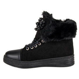 Warme Turnschuhe schwarz 2