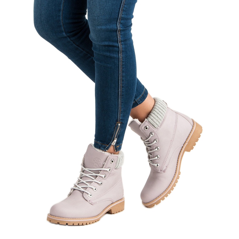 Violett Trapper mit Schaffell MCKEYLOR 2