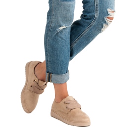 Schnürsneaker aus Wildleder braun 1