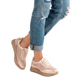 Bestelle Gebundene Sneaker Espadrilles rosa 2