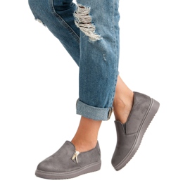 Sneakers aus Wildleder grau 2