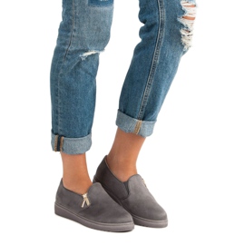 Sneakers aus Wildleder grau 1