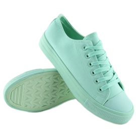 Einfarbige Mint Sneakers für Damen NB176 L.GREEN grün 2