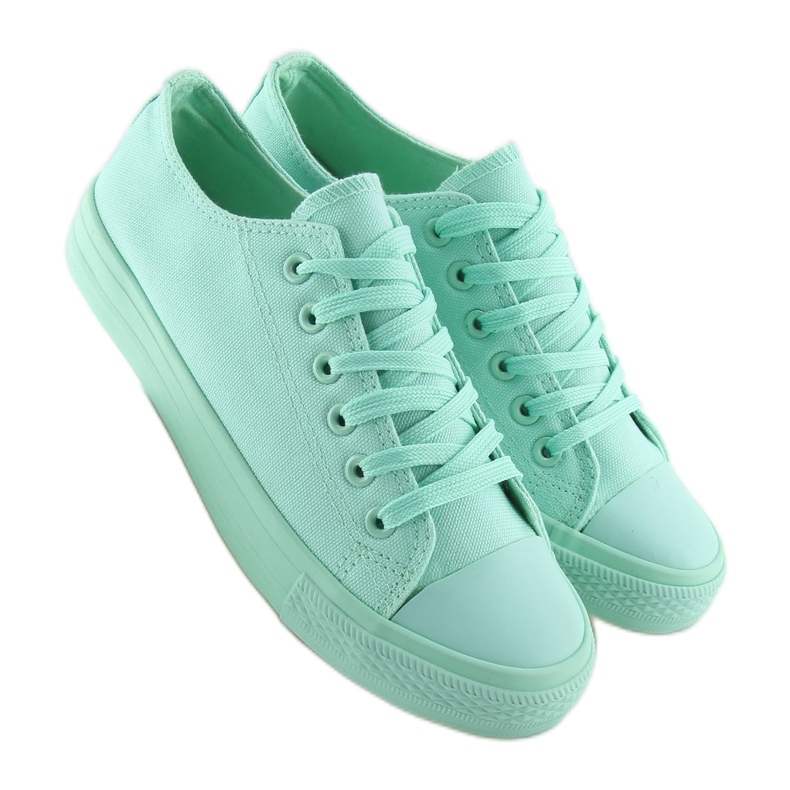 Einfarbige Mint Sneakers für Damen NB176 L.GREEN grün 1