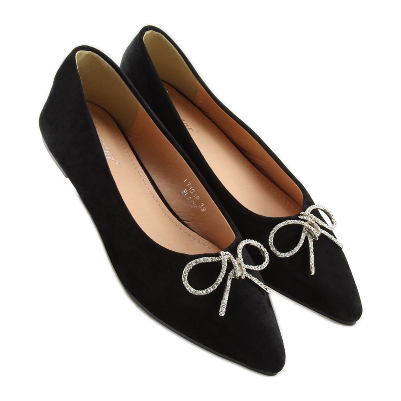 Schwarze Ballerinas LT103P Schwarz 2