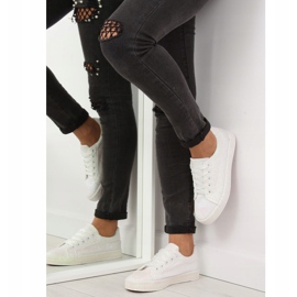 Irisierende weiße Turnschuhe BL142 Weiß lila 1