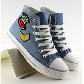 High-Top-Sneaker mit R63 Cowboy Light Blue Patches blau 1