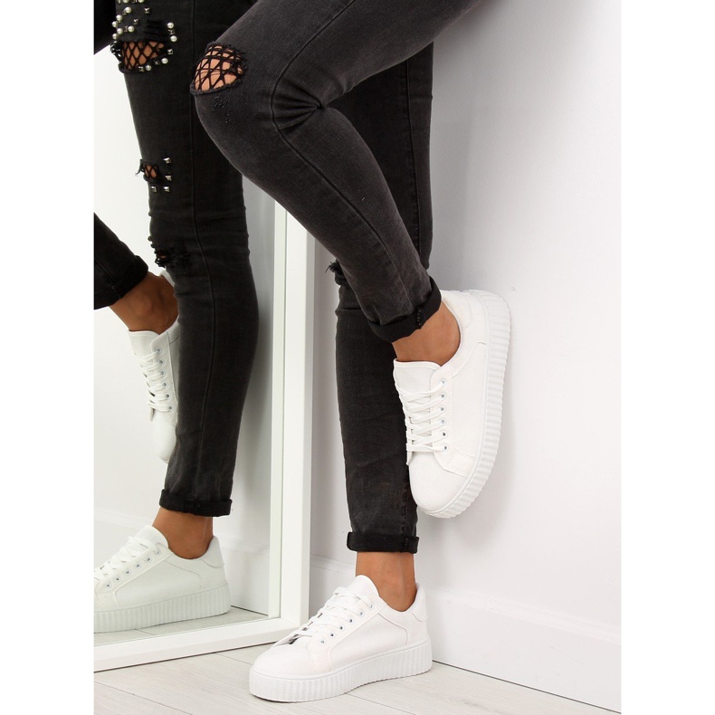 Weiße AX03 Weiße Sneakers mit hoher Sohle 1