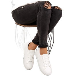 Weiße AX03 Weiße Sneakers mit hoher Sohle 2