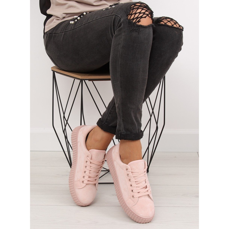 Pink AX03 Pinke Sneakers auf einer hohen Sohle rosa 2
