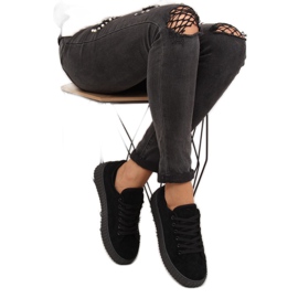 Black AX03 Schwarze Sneakers auf einer hohen Sohle 2